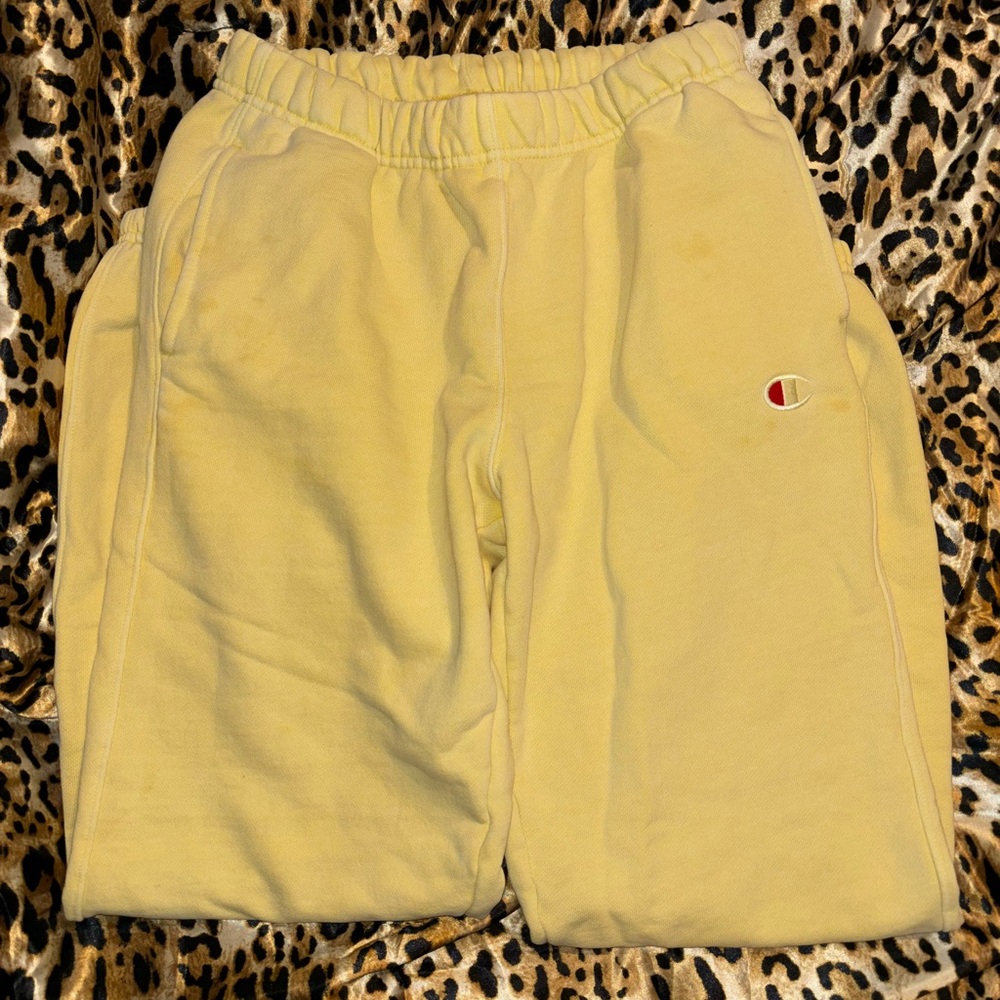 Yellow Champion Sweatpants